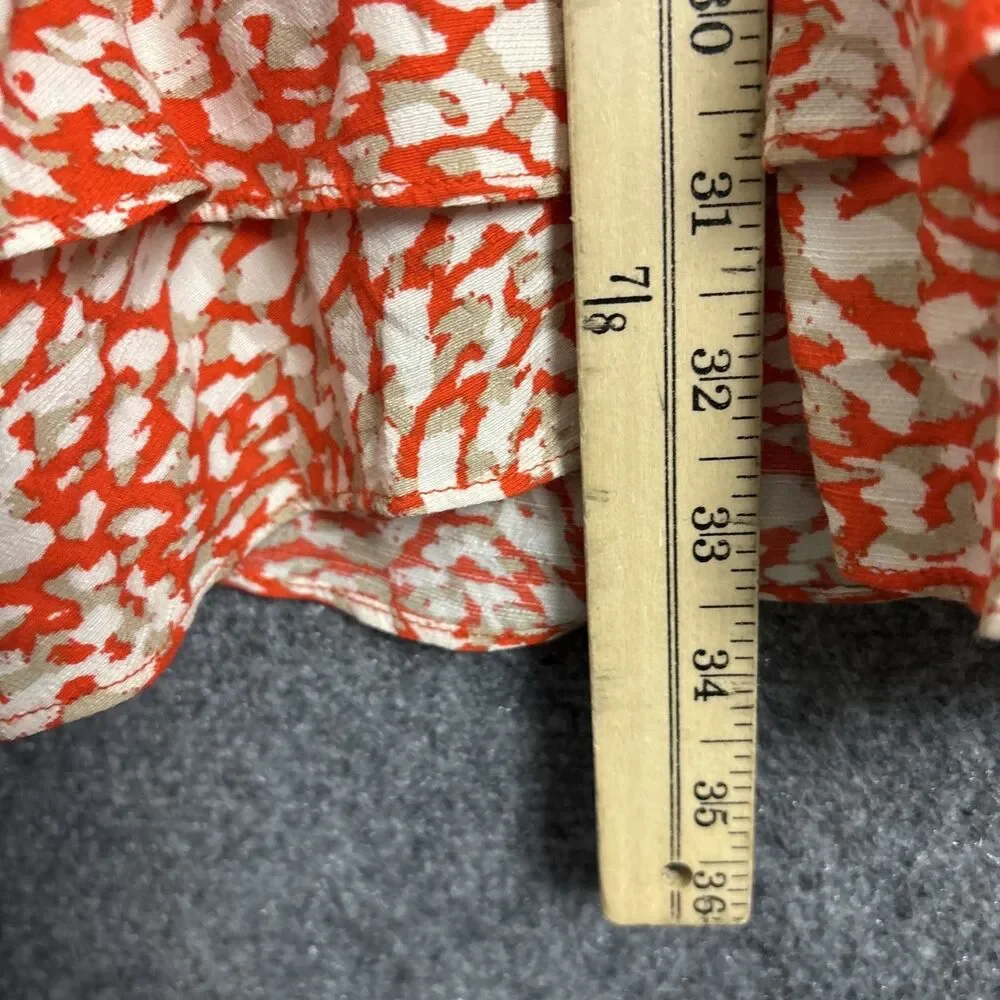 Free People French Quarter Wrap Mini Dress Womens Size S Orange Leopard
